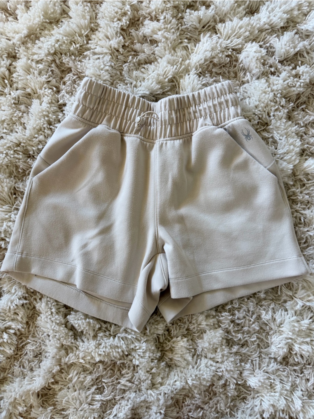 Spyder Cream Athletic Drawstring Shorts